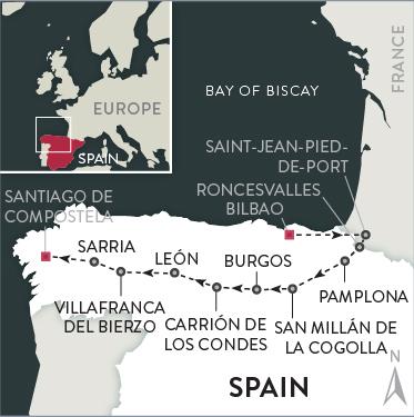 TOUR OVERVIEW THE BASICS Duration: Tour start: Tour end: Accommodations: 12-day Bilbao Santiago de Compostela 11 nights in select historic and modern hotels Trip rating: 1 2 3 4 5 Easy.