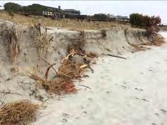 this location experienced erosion on the seaward side of the