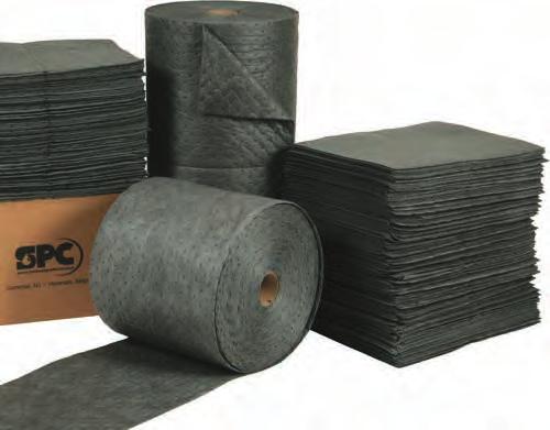 wringing and re-use Universal Pads & Rolls Absorbs: Oils, Coolants, Solvents and Water-based Fluids Coverstock: Top & Bottom Coverstock (3-Ply) Durability: 3 3 3 Linting: Low Linting Absorbencies: