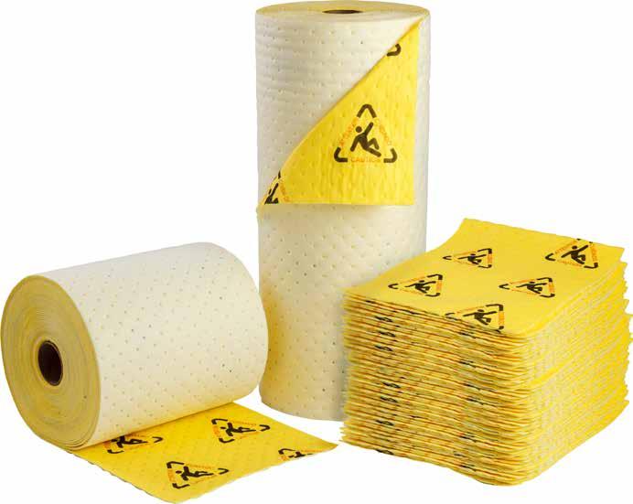 Mats & Rugs Barrier Backed BRIGHTSORB High Visibility Barrier-Backed Mat, signage and durability all in one. Universal absorbency to handle most fluids (water, petroleum and chemical-based).