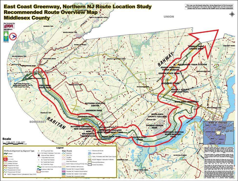 East Coast Greenway Route