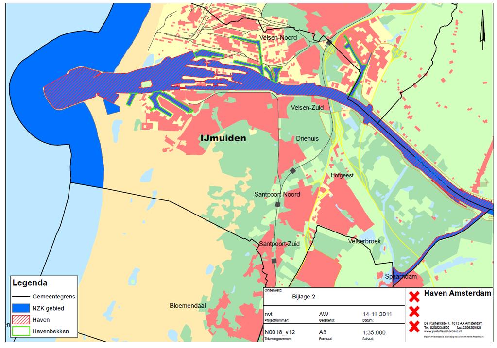 Key: Municipal boundary; Noordzeekanaalgebied; port; dock Appendix 2 Ports of Velsen and Beverwijk Appendix 1