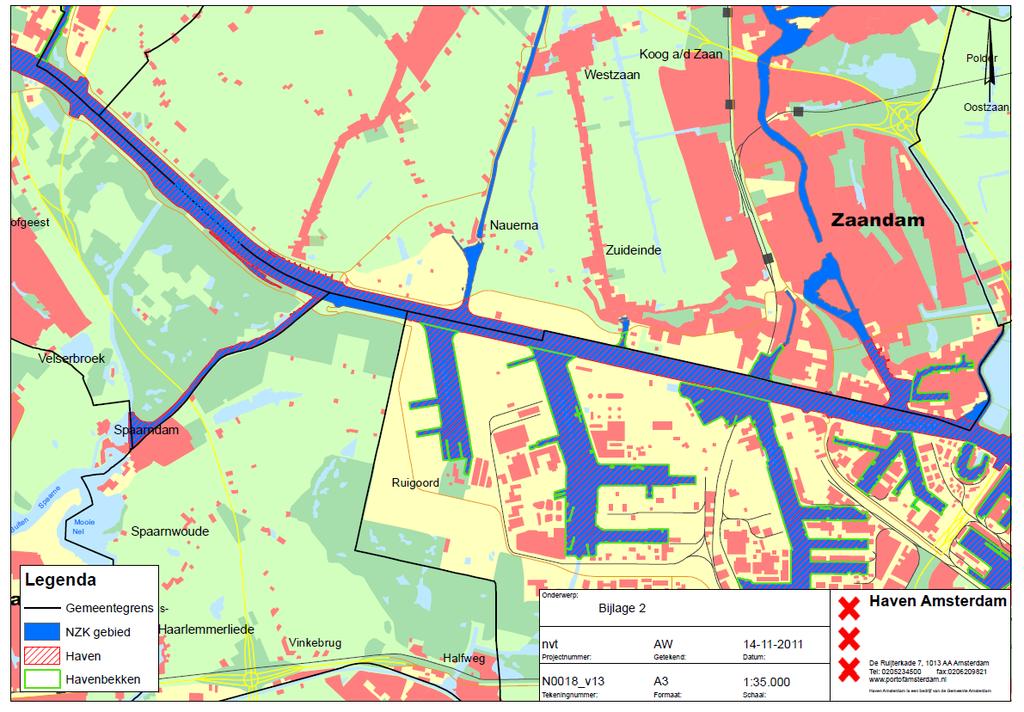 Key: Municipal boundary; Noordzeekanaalgebied; port; dock Appendix 2 Ports of Amsterdam and Zaanstad and Appendix