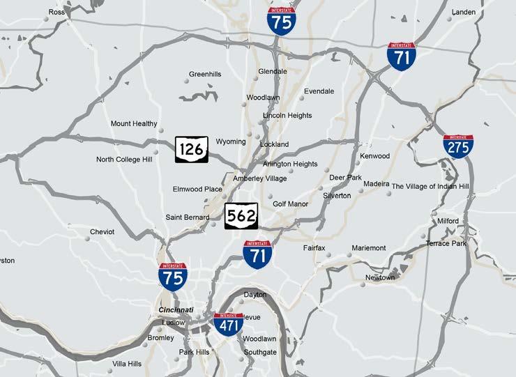 Blue Ash Location Pfeiffer Woods offers immediate access to several nearby highways and Blue Ash