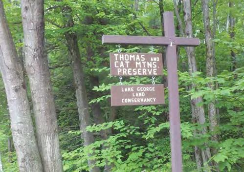Town of Bolton Trail Hubs Information Name: Cat and Thomas Mountains Preserve Loca on: 2 miles east of I-87 Exit 24 off Valley Woods Road GPS Trailhead Coordinates: 43 36.244 N, 73 41.