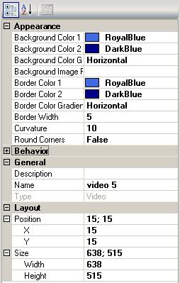 o Border Color Gradient - мешање на бои од едната кон другата во одредена насока (Horizontal, Vertical, Backward Diagonal, Forward Diagonal).