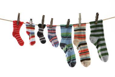 Matching and counting pairs of socks is a great way of practising odd and even numbers,