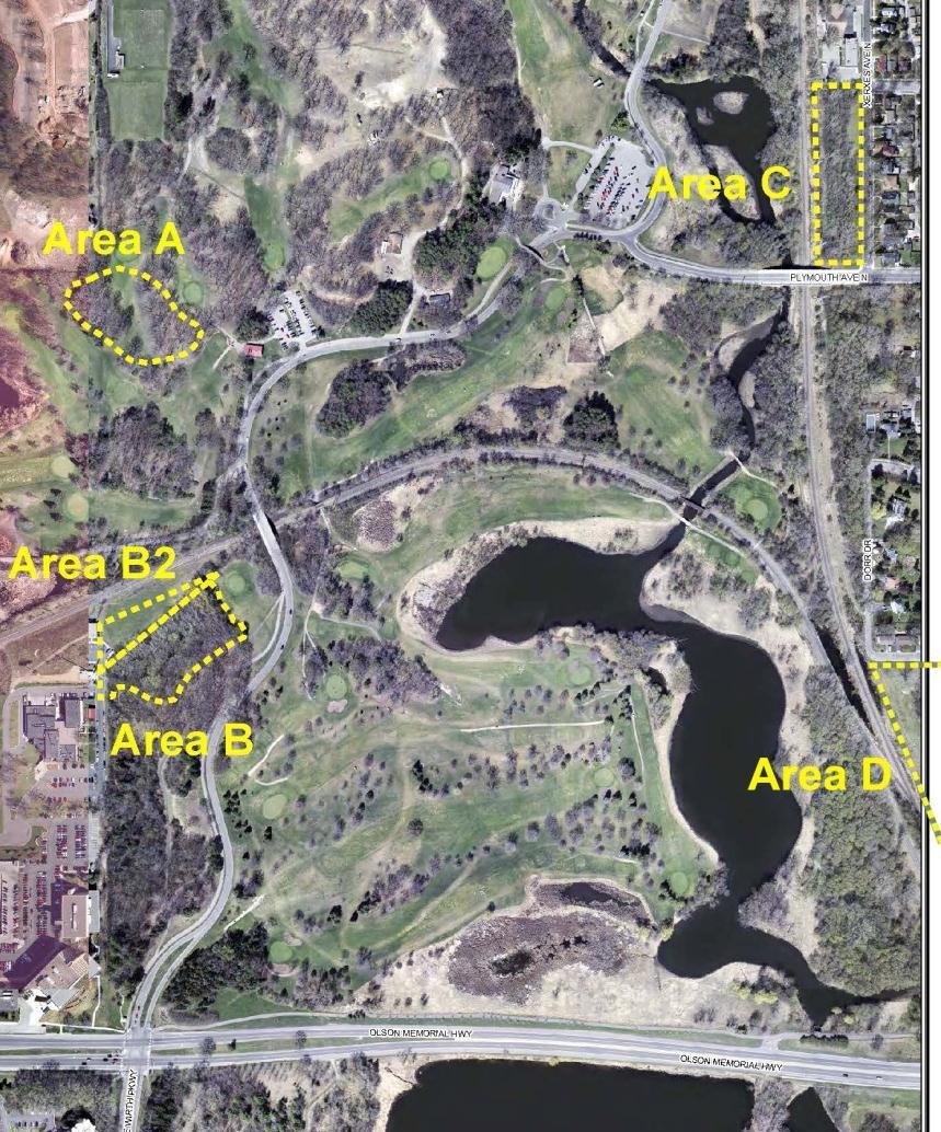 CAC Analysis Areas- Dog Park Sites discussed: Site A Par 3 search area Site B and B-2 West of Parkway, adjacent to Humane Society land