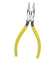 LONG NOSE PLIERS TELECOM LONG NOSE PLIERS Long nose have side cutting blades, a crushing slot, one.030 stripping hole, and a thin knurled nose to facilitate handling of the wire at the terminals.