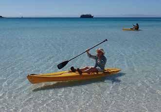 There ll be ample time ashore today for beachcombing along the shell-strewn shore; hiking inland among exotic desert cacti; kayaking, paddle boarding, snorkeling, and skiffing in one of the island s