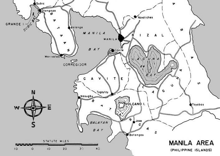 Peril in the Java Sea 5 Map 1-1 Manila Bay area of Luzon Island, Philippine Islands Source: http://www.ibiblio.org/hyperwar/usn/building_bases/maps/bases2- p391.