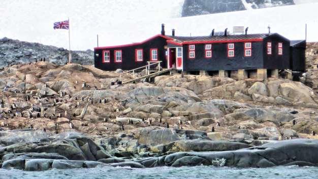 Port Lockroy (Station A) on tiny Goudier Island was a British Antarctic base established in 1944 during WWII to monitor any German activity in the region.