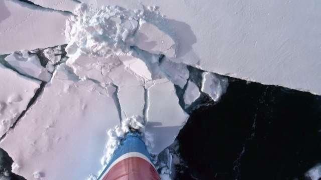 Figure 52. Plowing through fresh sea ice floes Figure 53.