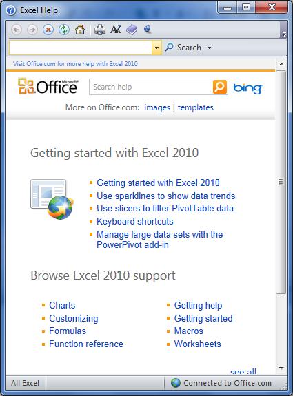 Funkcije za pomoć pomoć koju pruža Excel (Microsoft Excel