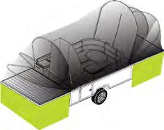 The Side Skirts are made of matching tent fabric and attach with velcro to the bed