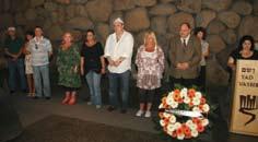 Petersburg, Mark Grubarg and Evgeniy Kupsin, laid a wreath during the official Holocaust Remembrance Day Ceremony at Yad Vashem.