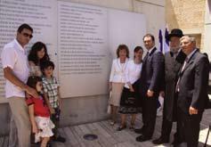ARGENTINA Dora Zitno (center) was accompanied by her family and Chairman of the Yad Vashem Council Rabbi Israel Meir Lau (second from right) and Chairman of the Directorate