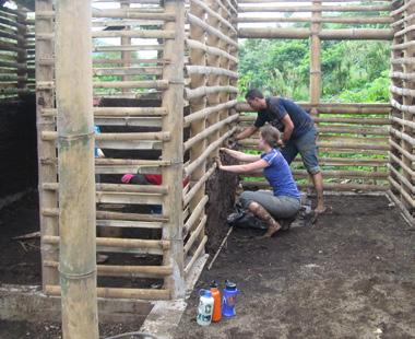 Twenty four volunteers traveled to Antigua, Guatemala to build stoves and an EcoCabaña for the environmental education center.
