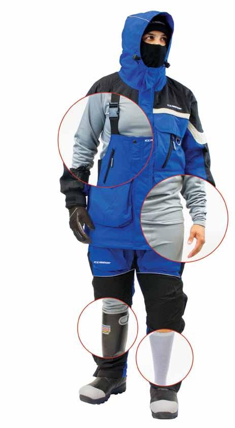 THE SYSTEM SHELLY HOLLAND CLAM AND ICE TEAM PRO IceArmor by Clam is not just clothing for cold weather, it s a system of coldweather gear designed by ice fisherman to stay warm, dry and comfortable.
