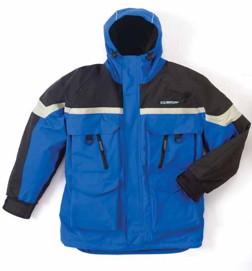 Comfortable fleece lining WINDPROOF & WATERPROOF Two-way zipper with brass snaps Two zippered accessory Two