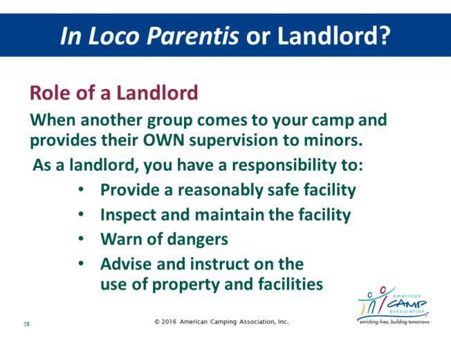 In Loco Parentis or Landlord?