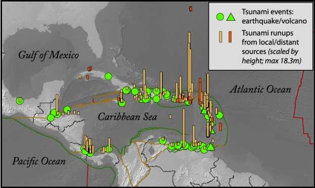 Over the past 500 years more than 75 tsunamis