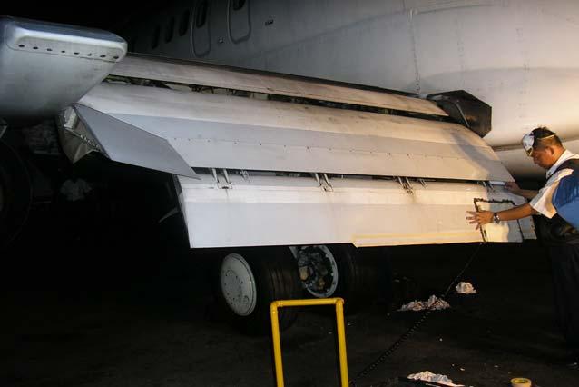 Figure 3: The damaged aft flap after repair 1.4 OTHER DAMAGE No other damage was reported. 1.5 PERSONNEL INFORMATION The pilots held valid licenses and ratings for the operation of the aircraft.