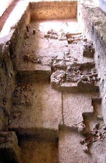 Burials found in the lower levels of the