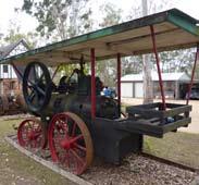 Brisbane Register Reports Angelhurst Village Classic Car Display & Concours An ancient steam tractor engine on display. A novel trophy table, the rear of an ancient Essex.