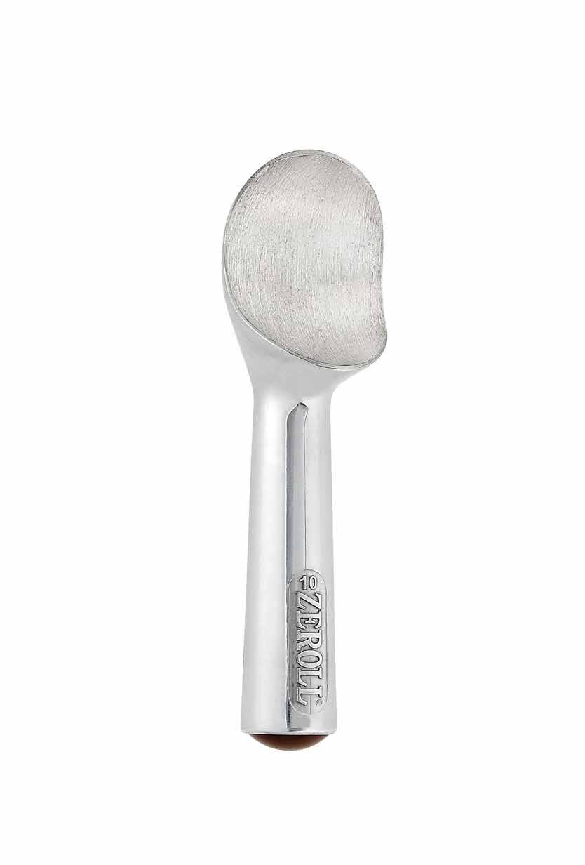 Made in USA THE ORIGINAL SCOOP The Zeroll Ice Cream Scoop is considered the first modern ice cream scoop. The design for the Zeroll ice cream dipper received a patent in 1935.