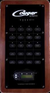 Cougars touch screen command center features back lighted switches and