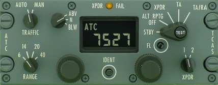 ATC Control Panel With XPDR Fail