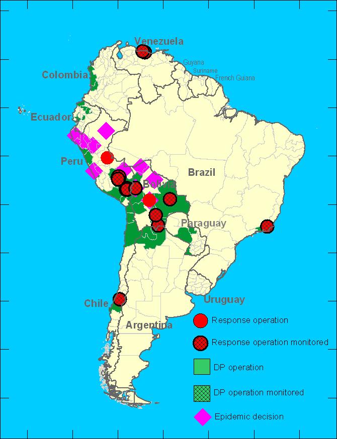 EVENTS Colombia Ecuador Venezuela Guyana Suriname French Guiana Peru: Impact of floods still high in Ucayali Dengue fever outbreak: Brazil, Peru, Bolivia and Paraguay.