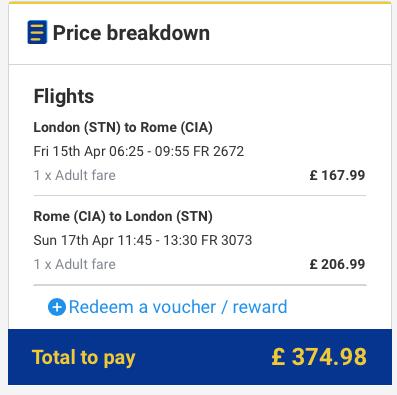 Pricing of LCCs Ryanair
