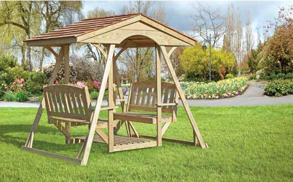 structures Double Lawn Swings English Garden