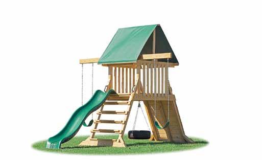 swings w/chain water sealant upgrade 14% playsets over $1500.