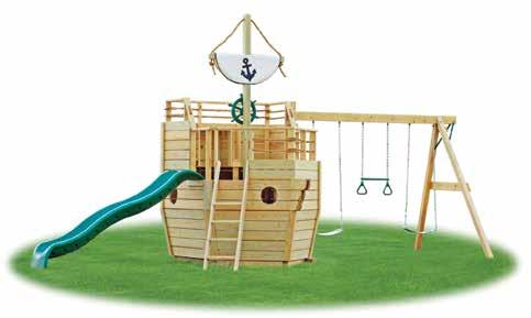 playsets THE CUTTER $2549 6 X 8 play area w/sail and ship s wheel step ladder 8 wave