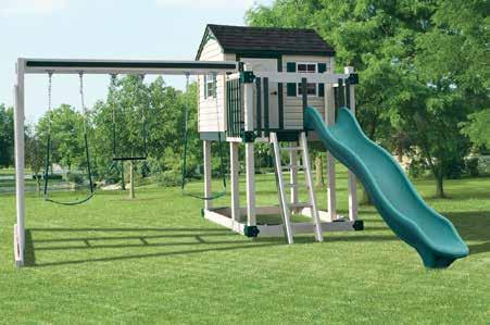 playsets Hideout & Tunnel Escape $9566 17 38 17 4-position single beam set trapeze w/ soft grip chain baby seat w/ chain 2 belt swings w/