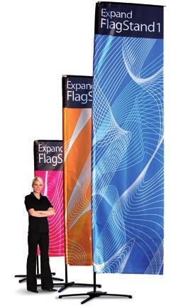 Expand FlagStand 1 A portable flag stand for outdoor use The Expand FlagStand 1 is a lightweight, portable flag stand perfect for all outdoor events, marketing activities and campaigns.