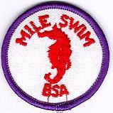 MILE SWIM BSA This program allows youths and adults to swim one mile. This is not a merit badge.