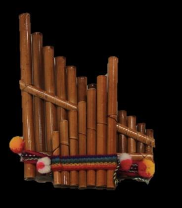ANDEAN PAN PIPES These panpipe instruments, called zampoñas, are a series of hollow reeds found near lakes in