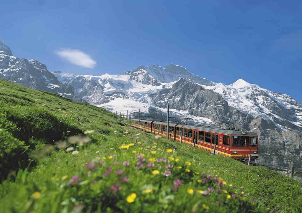 Jungfrau A trip up the Jungfrau (3454m) takes you to a magical glacial world with guaranteed snow all year round!