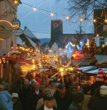 German Christmas Markets The mouth-watering smell of baked gingerbread, the warming taste of Glühwein, the heart lifting sight of twinkling outdoor lights; when was Christmas shopping more enjoyable?