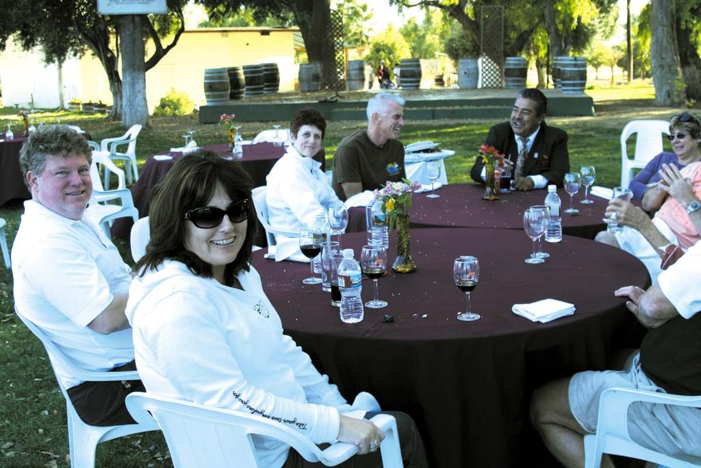 Ensenada lunch in the Bibayoff Vineyard, Guadalupe Valley Tables set up