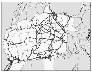 BNSF At-Grade Crossings BNSF System Track Map