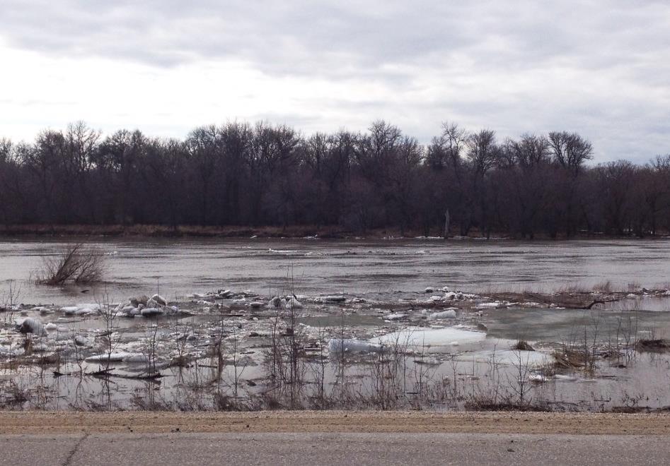 Viewing of high water levels is also recommended at the end of St. Paul Road located approximately 200 meters south of the ESSO. GPS coordinates: N49 40.773, W97 06.