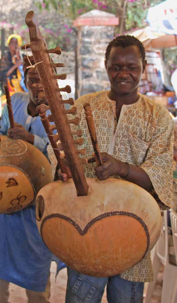 Musicians in Dakar playing the stringed