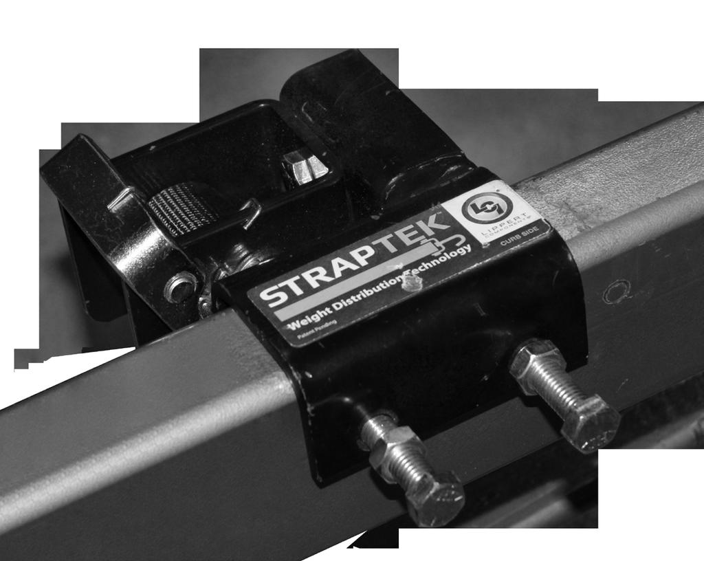 STRAPTEK Preparation 2. Place the strap hook through the spring bar u-bolts and tighten u-bolt nuts with ratchet and 9/16 socket (Fig. 2).