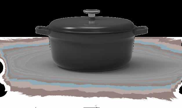 18 19 CAST IRON CASSEROLES The GEM cast iron casseroles have smooth, thick bases and are ideal for all stovetypes, including induction stoves.