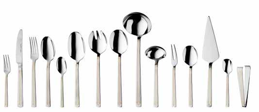 cm (11 ) 1x gravy/sauce ladle 18 cm (7 ) 2x cold meat fork 18 cm (7 ) 1x cream spoon 18 cm (7 ) 1x cake server 27 cm (10 3/4 ) 1x sugar spoon 12 cm (4 3/4 ) 1x pair of sugar tongs 14